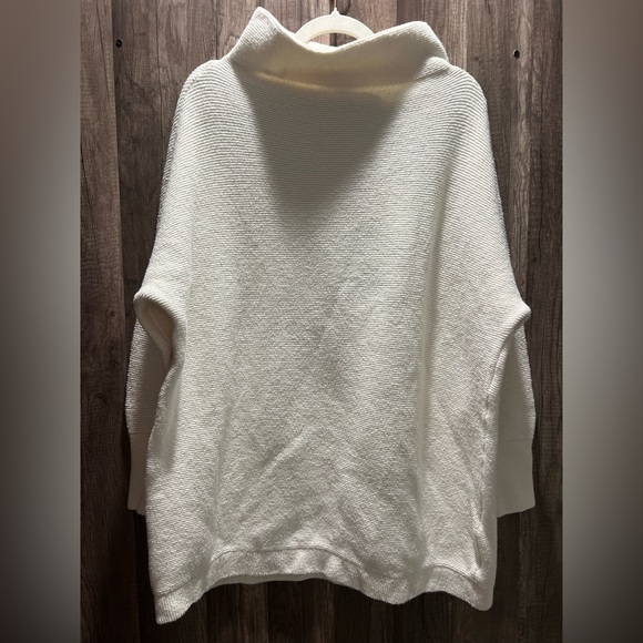 Free People Cream White Cowl Neck Sweater Womens size Medium EUC - Picture 2 of 8